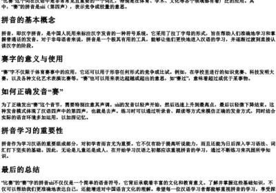 比赛的赛的拼音是什么.docx免费下载(word版可打印)