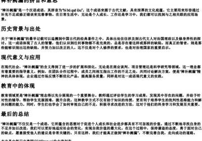 裨补阙漏的拼音和意思.docx免费下载(word版可打印)