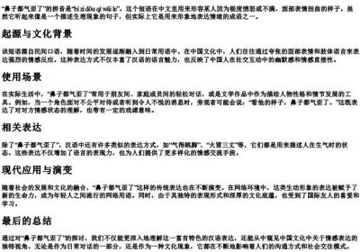 鼻子都气歪了的拼音.docx免费下载(word版可打印)
