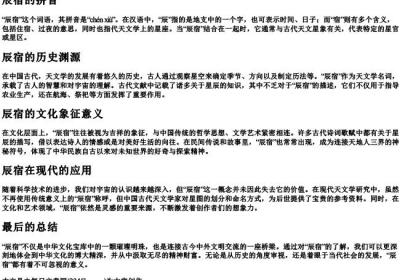 辰宿的拼音.docx免费下载(word版可打印)