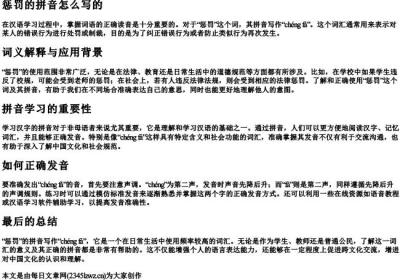 惩罚的拼音怎么写的.docx免费下载(word版可打印)
