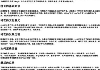 衬衣的拼音怎么拼写.docx免费下载(word版可打印)