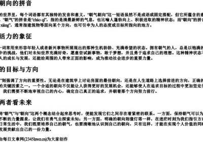 朝气朝向的拼音.docx免费下载(word版可打印)