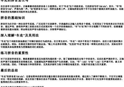 车走的拼音怎么写.docx免费下载(word版可打印)