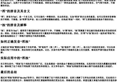 浑浊的拼音怎么写的拼音.docx免费下载(word版可打印)