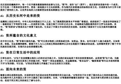 资的拼音字.docx免费下载(word版可打印)