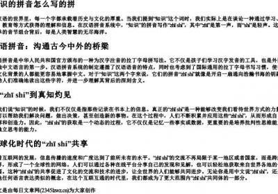 知识的拼音怎么写的拼.docx免费下载(word版可打印)