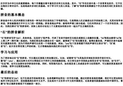 左右的右的拼音怎么写.docx免费下载(word版可打印)