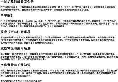 一目了然的拼音怎么拼.docx免费下载(word版可打印)