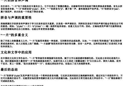 一片的拼音和声调.docx免费下载(word版可打印)