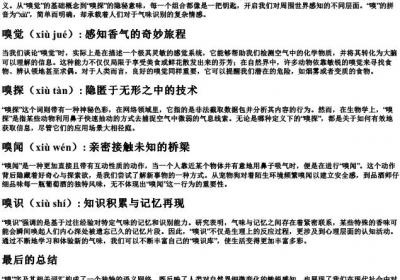 嗅觉的嗅组词和的拼音.docx免费下载(word版可打印)