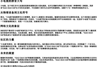 小电视的拼音大写.docx免费下载(word版可打印)