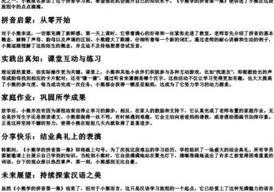 小熊学的拼音第一集.docx免费下载(word版可打印)