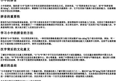 小中的拼音.docx免费下载(word版可打印)