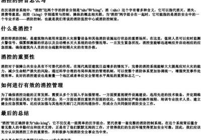 消控的拼音怎么写.docx免费下载(word版可打印)