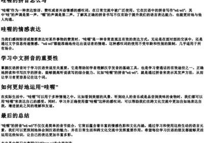 哇喔的拼音怎么写.docx免费下载(word版可打印)