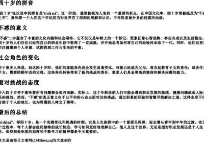 四十岁的拼音.docx免费下载(word版可打印)