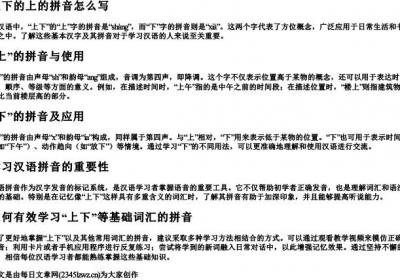 上下的上的拼音怎么写.docx免费下载(word版可打印)