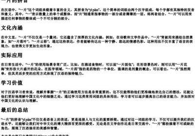 一片 的拼音.docx免费下载(word版可打印)