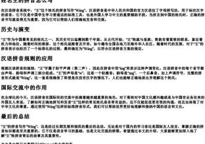 姓名王的拼音怎么写.docx免费下载(word版可打印)