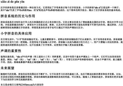 小字的拼音.docx免费下载(word版可打印)