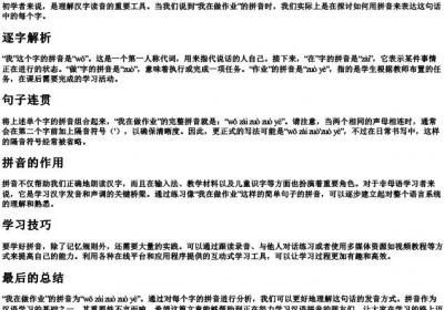 我在做作业的拼音怎么写.docx免费下载(word版可打印)