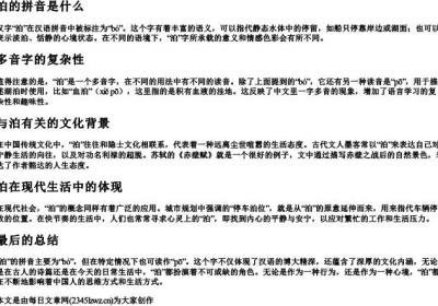 泊的拼音是什么.docx免费下载(word版可打印)