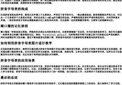 拼音字母表完整图片 顺口溜.docx免费下载(word版可打印)