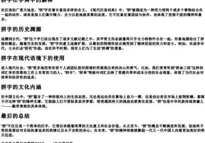 拼字在字典中的解释.docx免费下载(word版可打印)