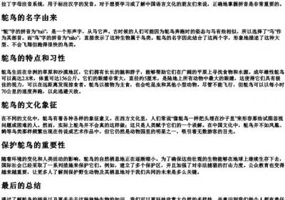 鸵鸟的拼音怎么写的拼.docx免费下载(word版可打印)