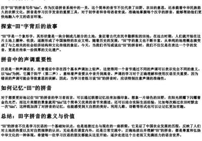 田字的拼音怎么写.docx免费下载(word版可打印)