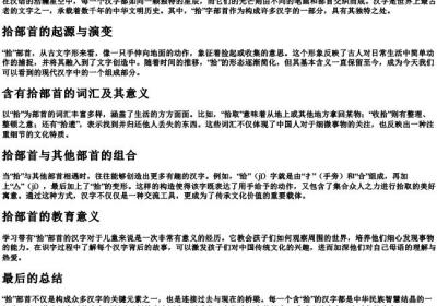 拾部首组词的拼音.docx免费下载(word版可打印)