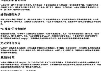 山坡坡的拼音怎么写.docx免费下载(word版可打印)