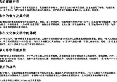 息的正确的拼音.docx免费下载(word版可打印)