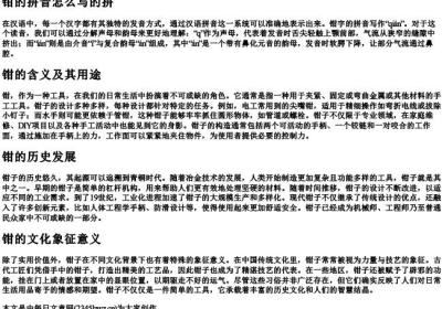 钳的拼音怎么写的拼.docx免费下载(word版可打印)