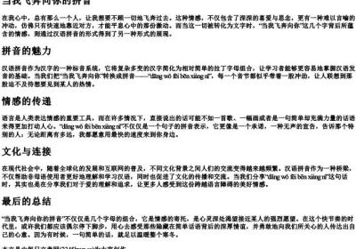 当我飞奔向你的拼音.docx免费下载(word版可打印)