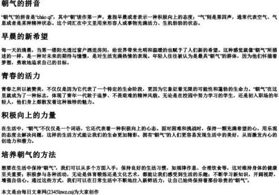 朝气的拼音.docx免费下载(word版可打印)