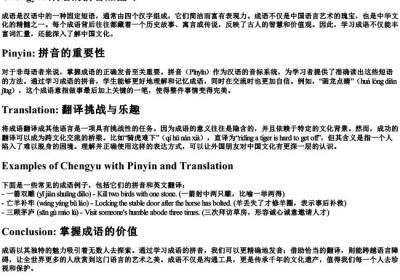 成语的拼音加翻译.docx免费下载(word版可打印)