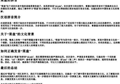 菜盘的拼音.docx免费下载(word版可打印)