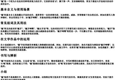 龇的拼音和组词组词.docx免费下载(word版可打印)