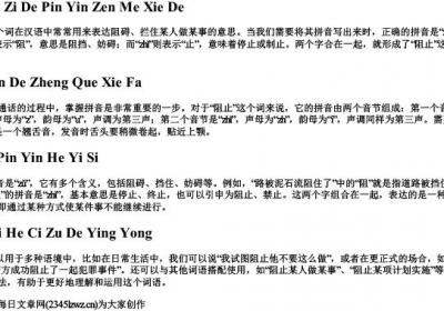 阻止字的拼音怎么写的.docx免费下载(word版可打印)