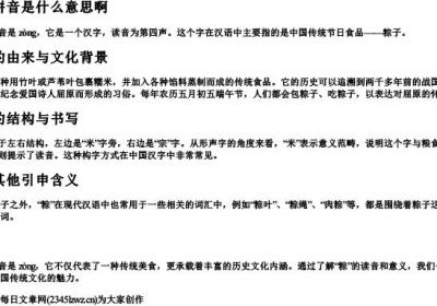 粽的拼音是什么意思啊.docx免费下载(word版可打印)