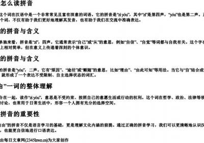 自由怎么读拼音.docx免费下载(word版可打印)