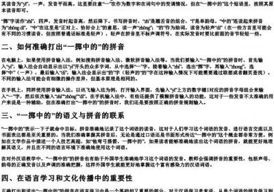 一掷中的正确的拼音怎么打.docx免费下载(word版可打印)