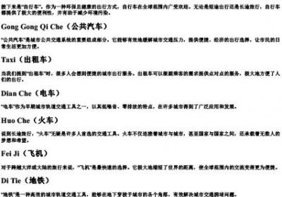 10个交通工具的拼音音节.docx免费下载(word版可打印)