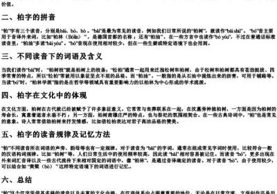 柏字的拼音怎么拼.docx免费下载(word版可打印)