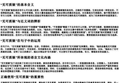 无可质疑拼音是什么意思.docx免费下载(word版可打印)