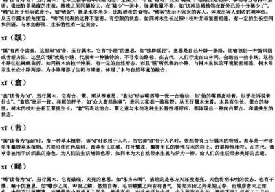 五行属木的拼音是xi的汉字有哪些.docx免费下载(word版可打印)