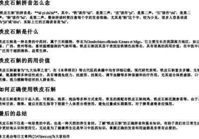 铁皮石斛拼音怎么念.docx免费下载(word版可打印)